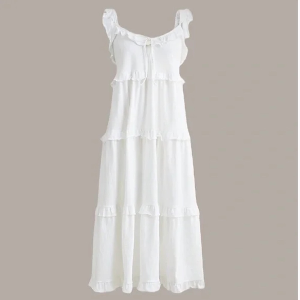 J Crew Tiered Knit Keyhole Maxi Dress Sz S NWT